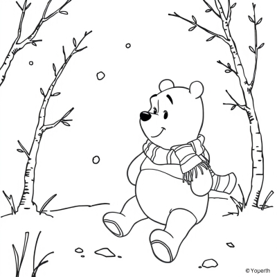 Winnie the Pooh in the Snow