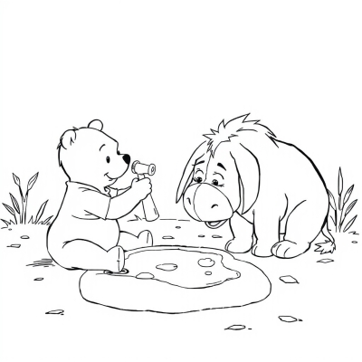 Winnie the Pooh Washing Eeyore