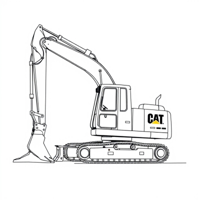 Realistic CAT Excavator