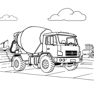 Simple Concrete Mixer Truck
