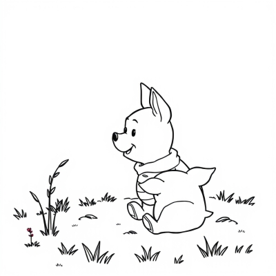 Winnie Draws Piglet