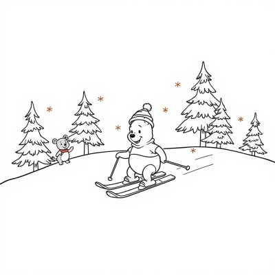 Winnie the Pooh and Friends Skiing