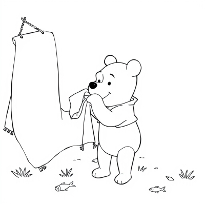 Winnie the Pooh with Towel