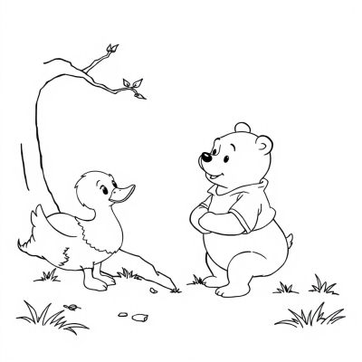 Winnie Cleans the Duck