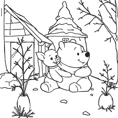 Winter with Winnie the Pooh and Piglet