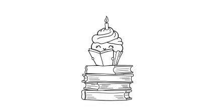 Кекс читает книгу