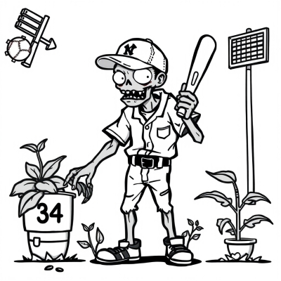 Zombie Baseball Player