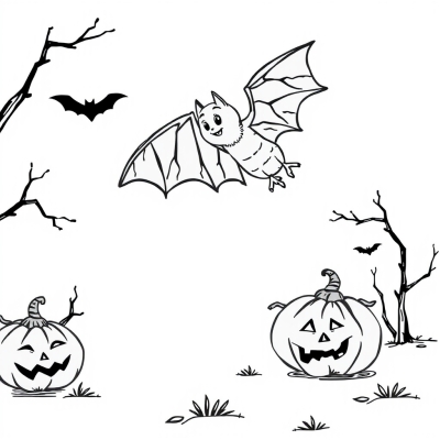 Bat on Halloween