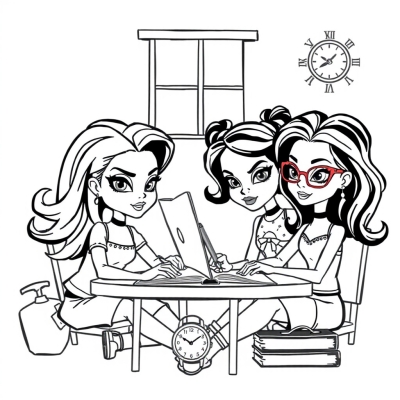 Bratz Doing Homework