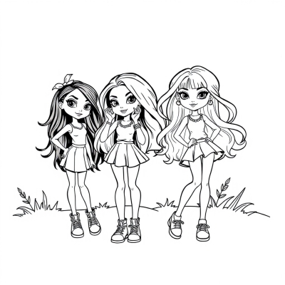Bratz in Skirt and Sneakers