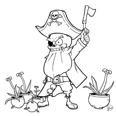 Captain Deadbeard from Plants vs Zombies
