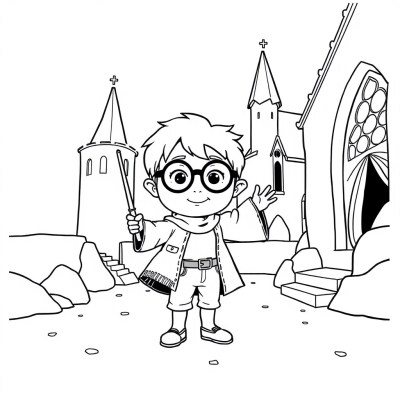Cartoon Harry Waving