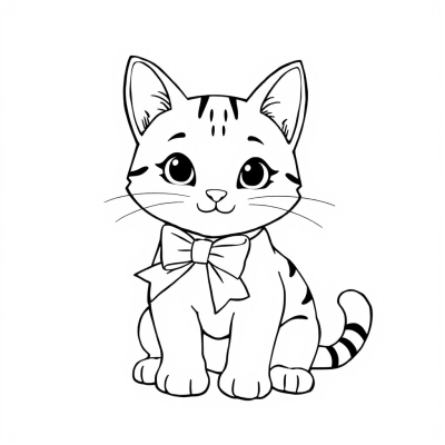 Cat and Bow Toy