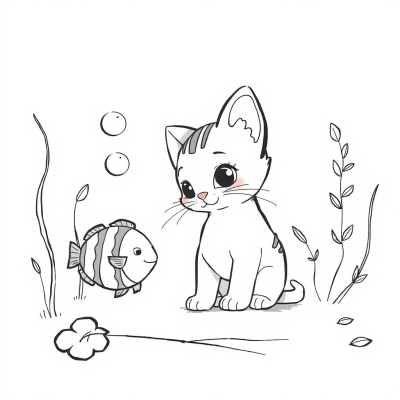 Cat and Fish