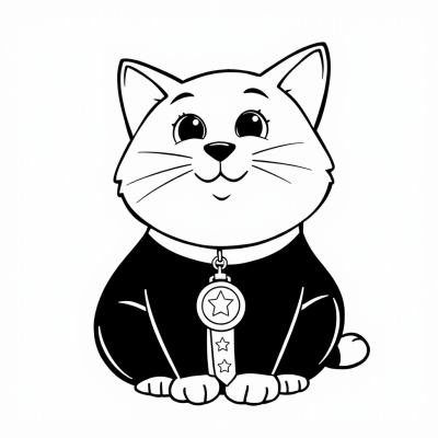 Cat with Medal