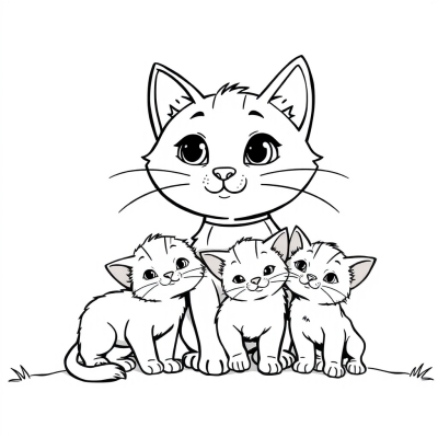 Cat with Kittens