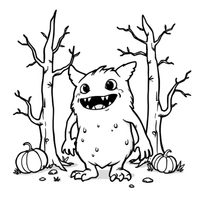 Cute Forest Monster for Halloween