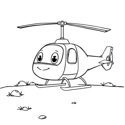 Cute Helicopter with Eyes
