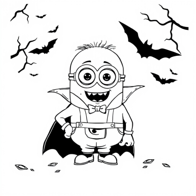Minion Dracula on Halloween