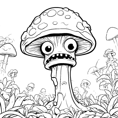 Poison Mushroom from Zombies vs Plants