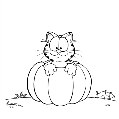 Garfield in a Pumpkin