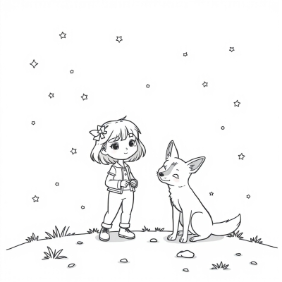 Girl and Fox