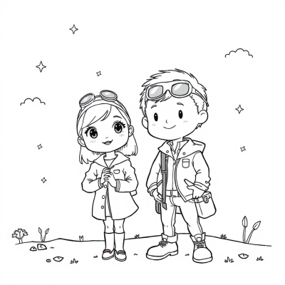 Girl and Pilot