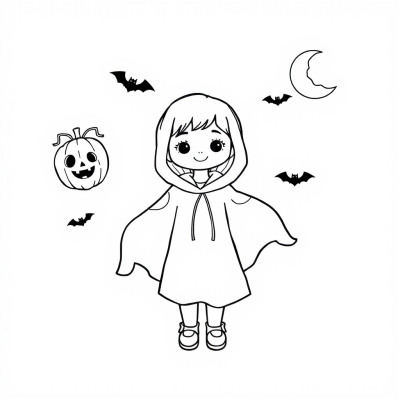 Girl in Ghost Costume
