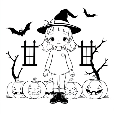 Girl on Halloween