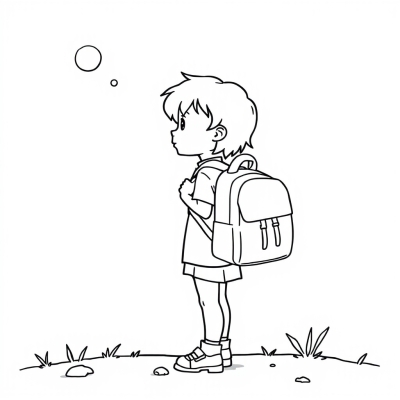 Girl with Backpack