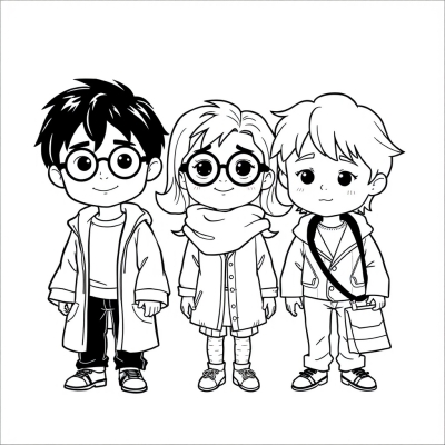 Harry, Hermione, and Ron