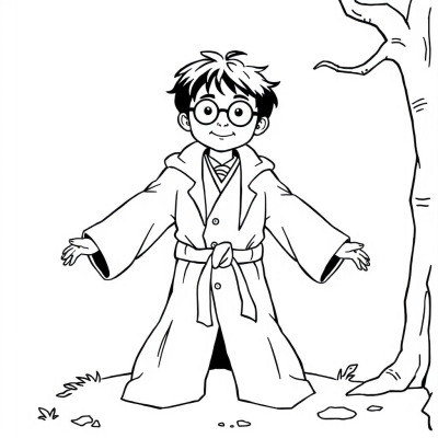 Harry Potter in a Robe