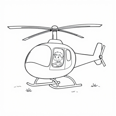 Helicopter with Boy