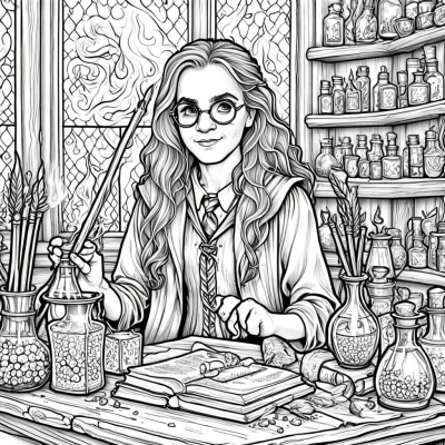 Hermione in Potions Class
