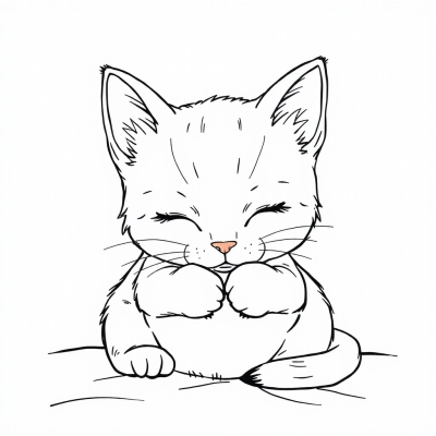 Kitten Sweetly Sleeping