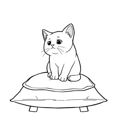 Kitten on the Cushion
