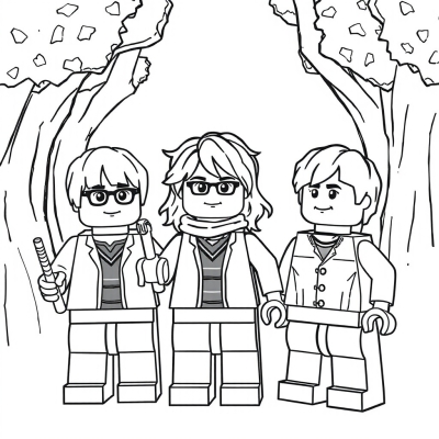 Lego Harry, Hermione, and Ron