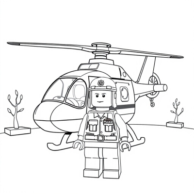 Police Helicopter Lego