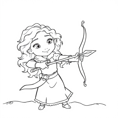 Merida with Sword and Bow