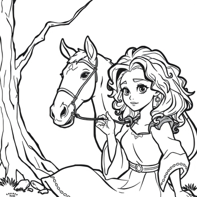 Merida with Her Horse