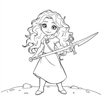 Merida with Sword