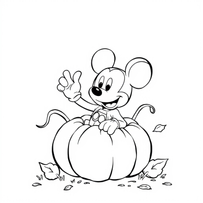 Mickey Mouse in a Pumpkin