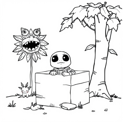 Player Hiding in a Box from Garten of Banban Monsters