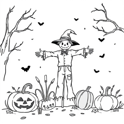 Scarecrow on Halloween