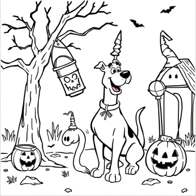 Scooby-Doo and Shaggy on Halloween