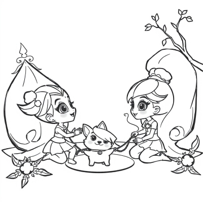 Shimmer and Shine with Pets