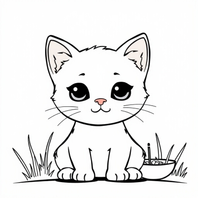 Simple Kitten for Babies