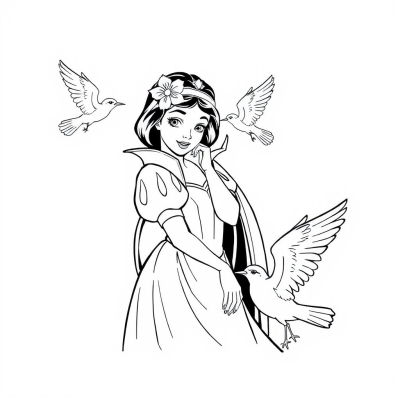 Snow White and Birds