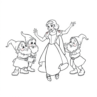 Snow White Dancing with the Dwarfs
