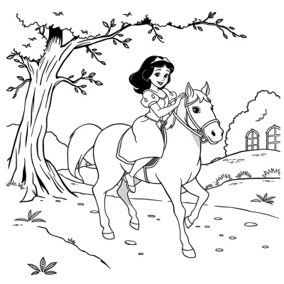 Snow White Riding a Horse